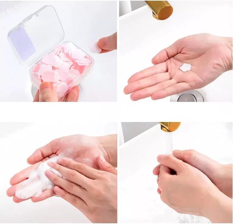300pcs Portable Disposable Soap Sheets - Scented Travel Hand Washing Paper