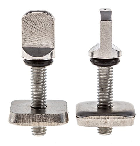 No Tool Stainless Steel Fin Screws - 2 Pack for Longboard & SUP