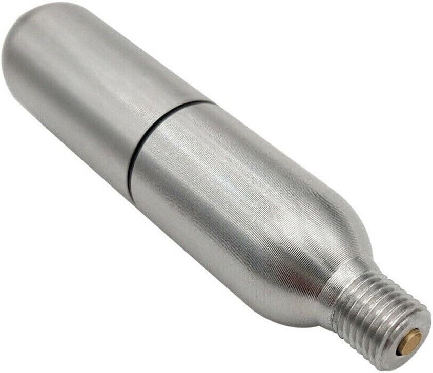 Skiennix 12g Refillable CO2 Cartridge - Paintball PCP with 8mm Male Quick Disconnect Plug