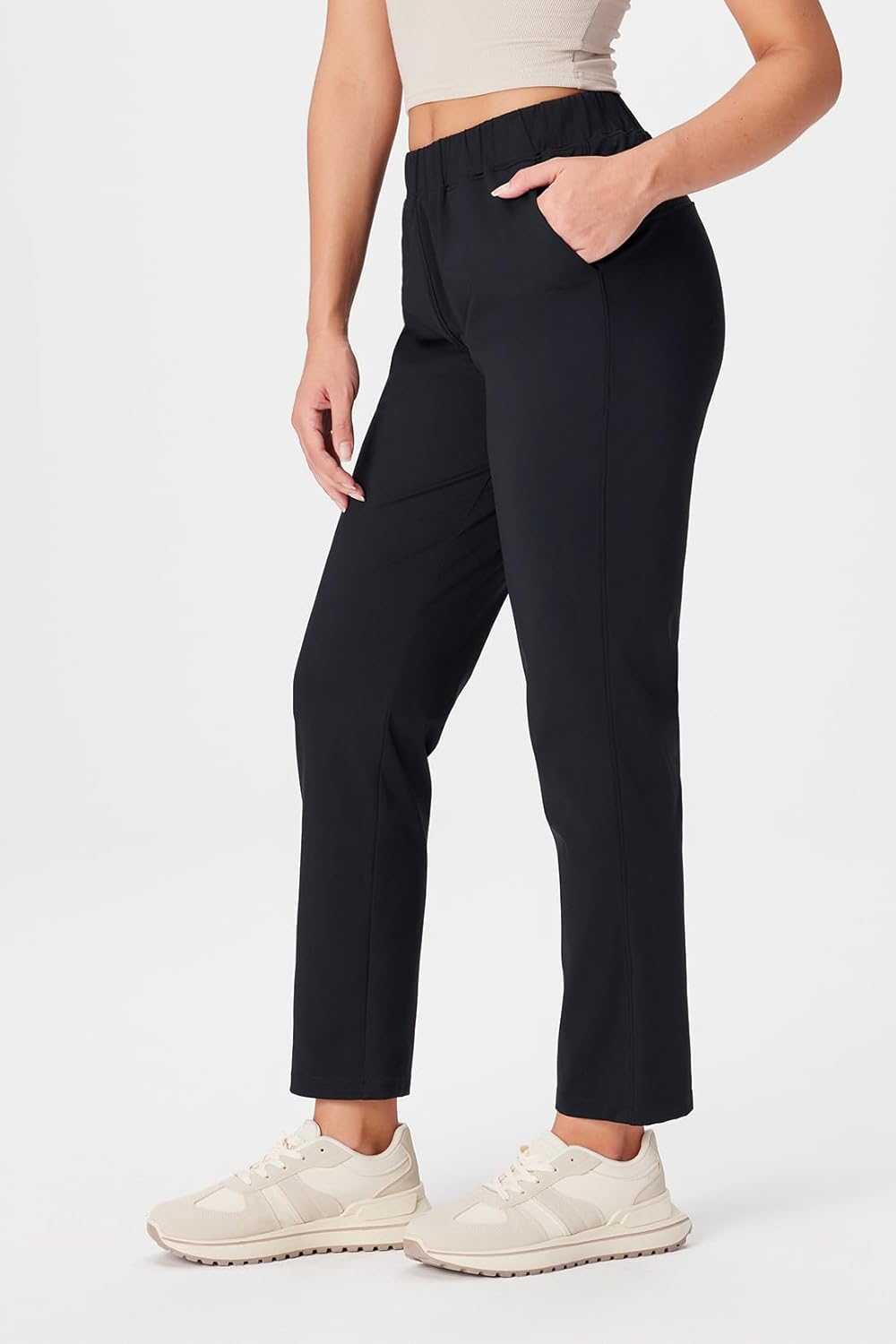 Yogipace 7/8 Stretch Ankle Pants - Women's Tapered Work Pants with Pockets | Petite, Regular, Tall Sizes