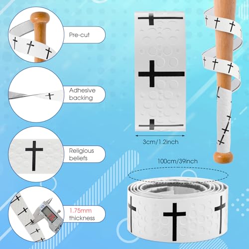 Baseball Bat Grip Tape - 1.75mm Precut Full Adhesive - White