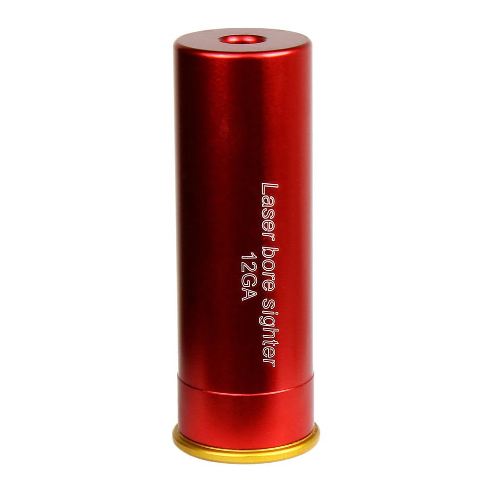 12GA Red Dot Laser Bore Sight in-Chamber Cartridge Laser Bore Sighter with Two Sets Batteries