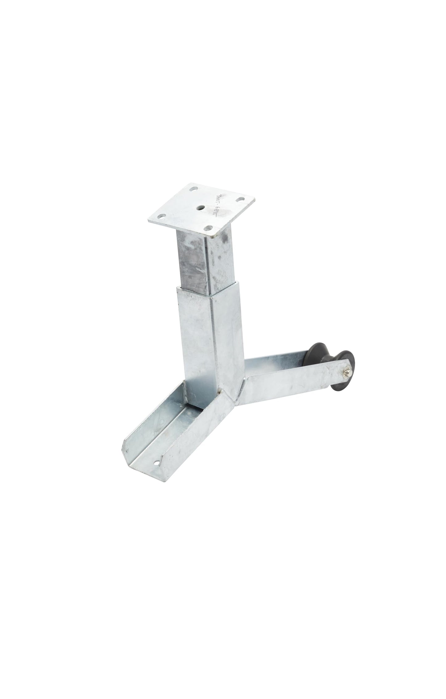 Extreme Max 3006.6895 Adjustable Height Notched Winch Stand with Roller - Galvanized Finish, Hardware Fits 3" W x 4" H Trailer Frames