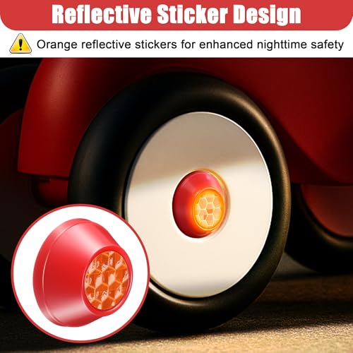 Red Hub Caps for Radio Flyer Wagon - 2 Pack