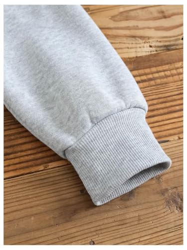 RoseSeek Men's Vintage Graphic Car Hoodies Medium Grey Long Sleeve Thermal Sweatshirt