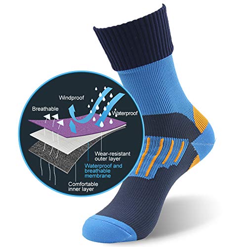 RANDY SUN Waterproof Socks Unisex Small 1 Pair Blue Hiking Trail Running Kayaking