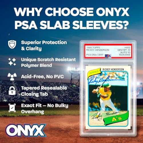 Graded Card Sleeves for PSA Slabs - Scratch-Resistant & Acid-Free - 100 Pack