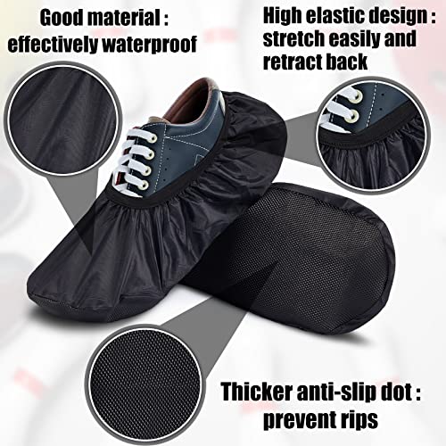 Geyoga 2 Pcs Bowling Shoe Covers Protector Black XL Classic for Men