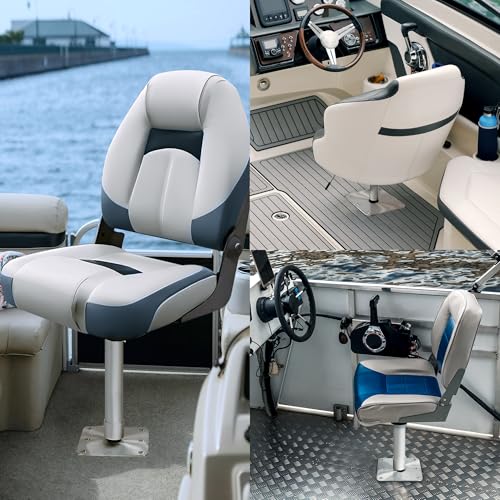 Marinexplore 2 Pack Stainless Steel Boat Seat Base 7x7 inch for 3/4" Pin Post Socket