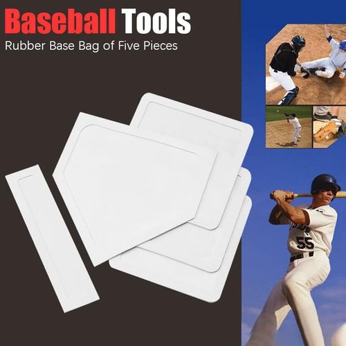 GKK Baseball & Softball Base Set - 5-Piece Rubber Field Bases for Youth & Adults | Perfect for Teeball & Backyard Practice