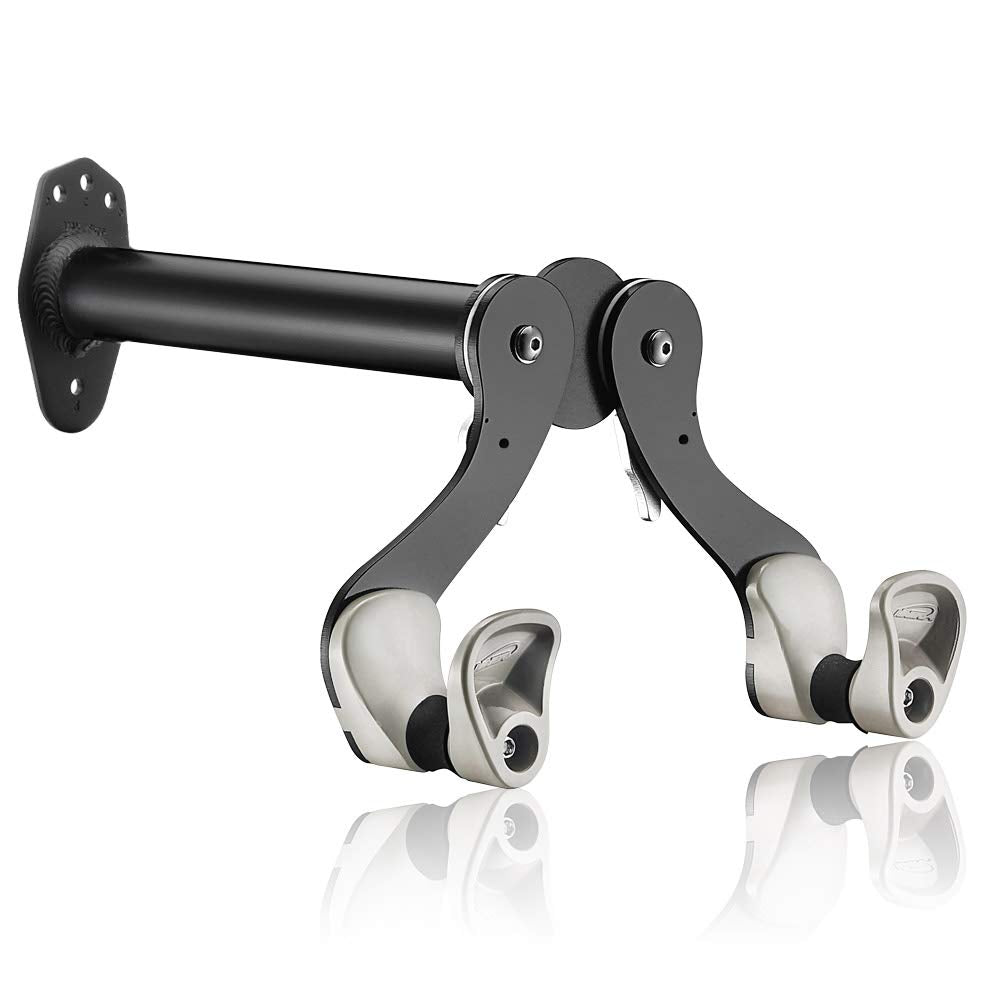 Ibera Horizontal Wall Mount Hanger, Indoor Bicycle Hook Holder Storage Rack for Home or Garage, 45 Degree Adjustable Angle to Keep Bike Level
