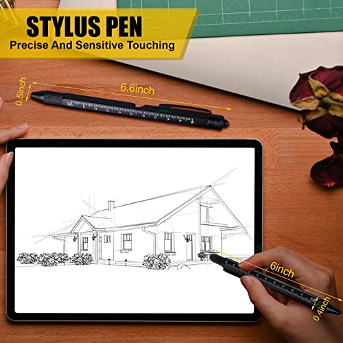 Jasee 9-in-1 Multi-Tool Pen with LED Light and Stylus - Gift for Men Dad Husband