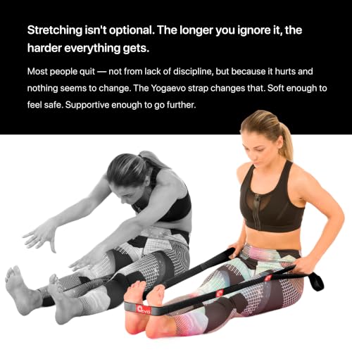 Stretching Strap with Loops for Physical Therapy - Black