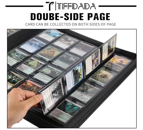 TIFFDADA 20-Pocket Card Binder Holds 2000+ Cards with Purple Cover (Light Purple)