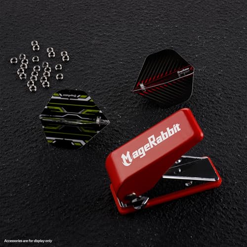 Dart Flight Hole Punch Tool, Dart Flight Hole Punch with 100 Metal O Rings, Dart Accessories Puncher for PET Flights,Dart Flight Punch Tool