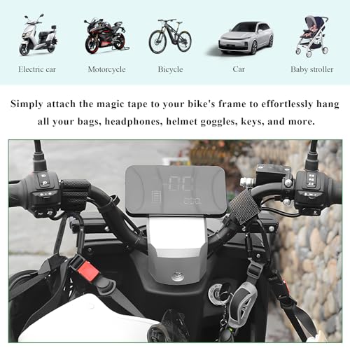2PCS Heavy Duty Scooter Handlebar Hook - Adjustable Carabiner for Helmet - Black
