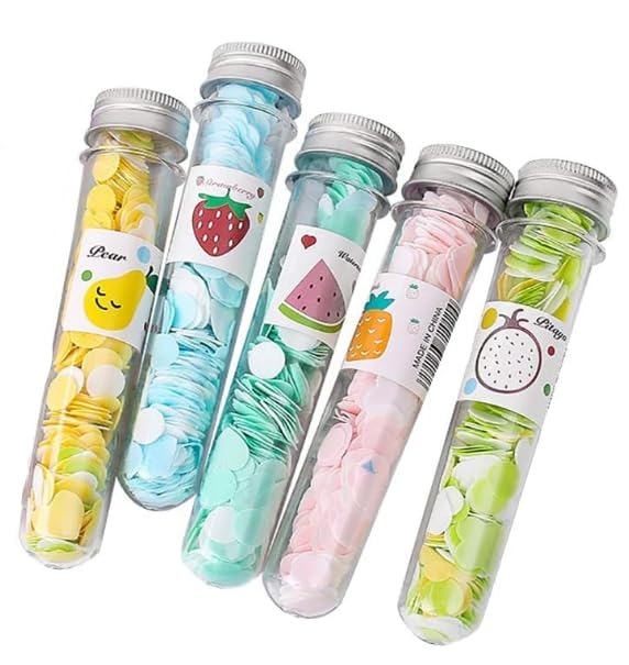 Jizlan Portable Multicolor Paper Soap Sheets - 5 Boxes Hand Wash & Travel Cleansers
