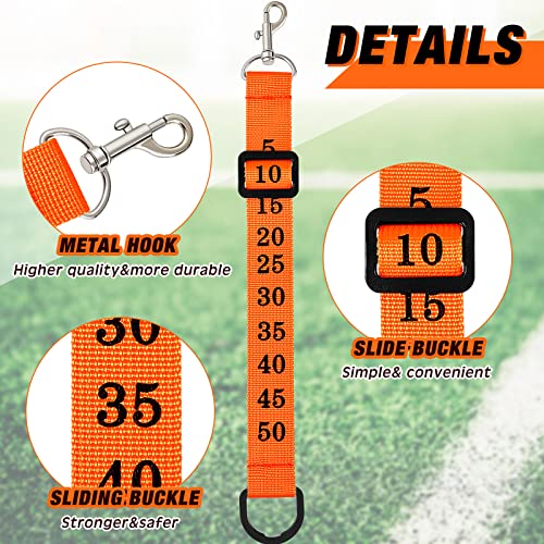 Football Referee Chain Clip - 13.5 Inch Nylon Yard Marker - Orange
