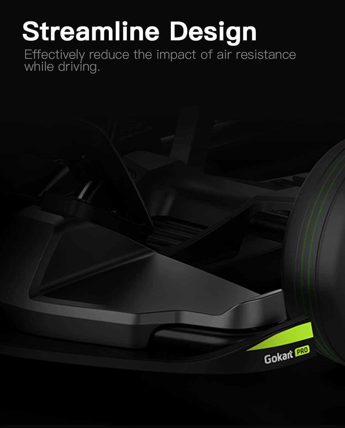 stio GoKart Pro Front Wing Compatible with Ninebot by Segway Go Kart Kit Go Kart PRO Refit Smart Scooter Front Bumper Plastic Protection Replacements GoKart Original Accessories (Dark Gray)