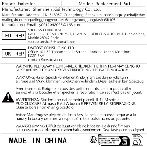 Fixbetter 4 Pcs Replacement Mop Pads for iRobot Roomba Plus 405 Combo Robot/505 Combo Robot, for Dreame X40 Ultra Complete/L10s Pro Ultra Heat/X40 Master/L40 Ultra/L10s Ultra Gen 2 Robot Vacuum