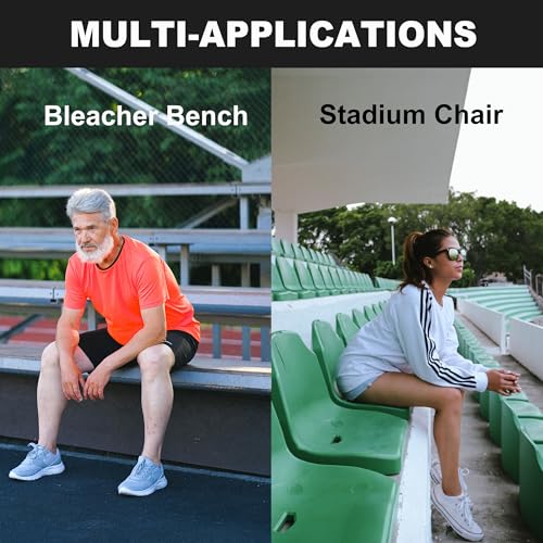 Portable Stadium Seat Cushions 2-Pack - Waterproof Black