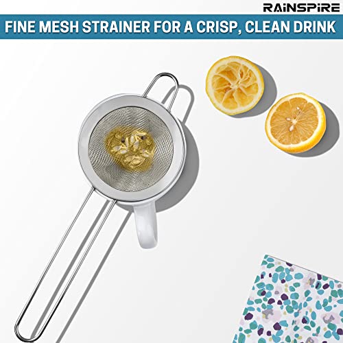 Fine Mesh Tea Strainer with Reinforced Handle - Silver