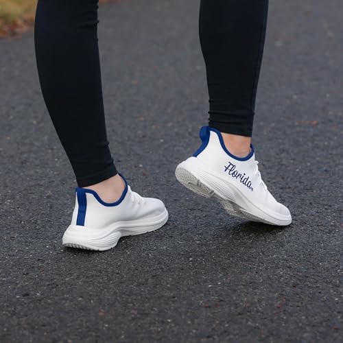 Women's White Florida Gators Team Logo Athletic Sneakers