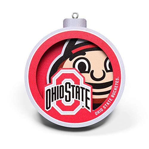 Ohio State Buckeyes 3D Logo Ornament - NCAA Holiday Decor