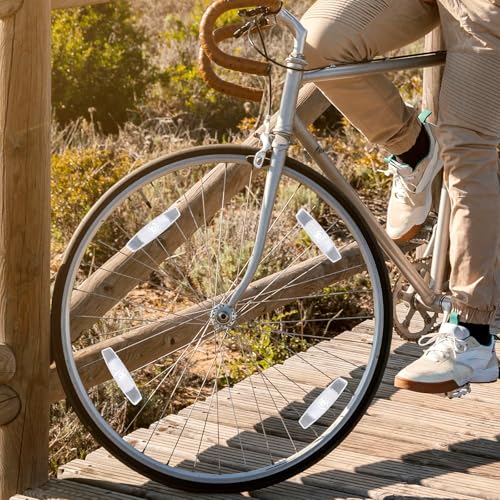 Bike Wheel Reflectors - 4 Pack Bicycle Spoke Safety Lights