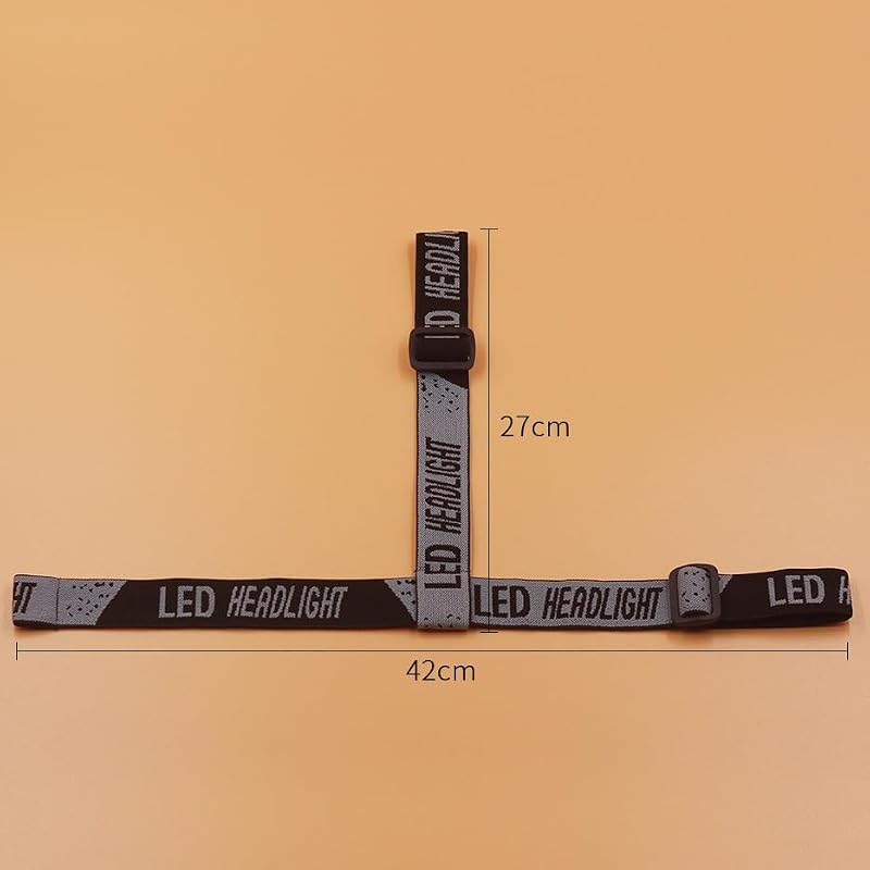 4-Pack Adjustable Headlamp Straps - Elastic Replacement Bands