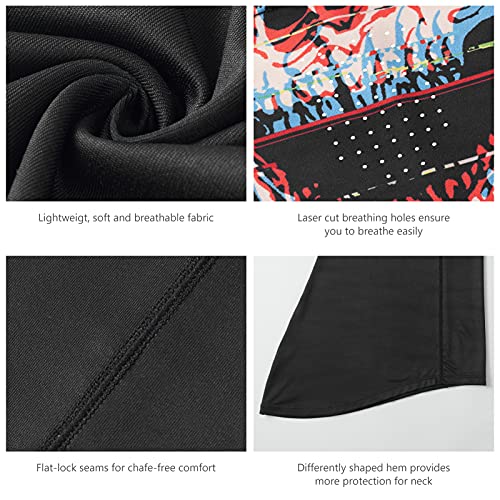 Breathable UPF 50+ Neck Gaiter - Quick Dry Face Mask - Skull