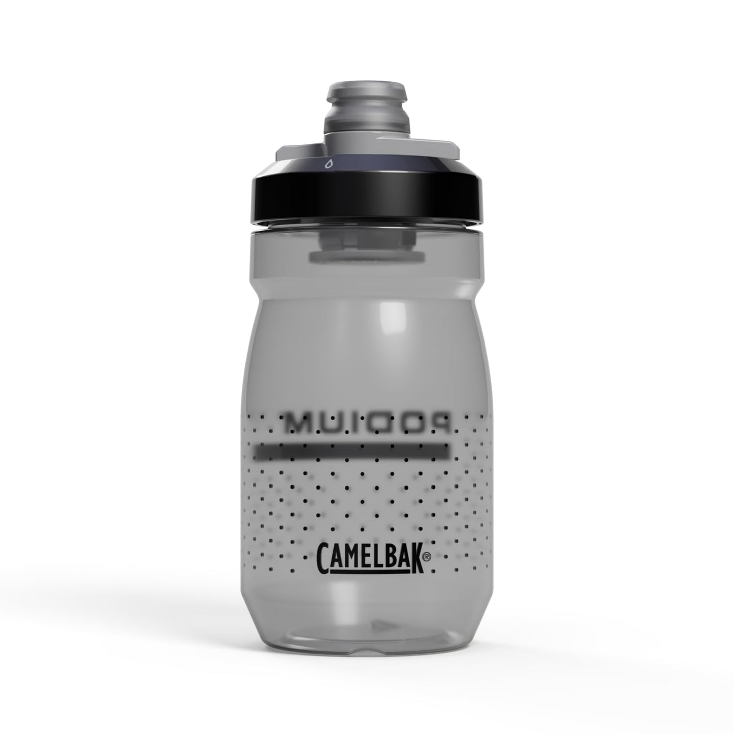 CamelBak Podium Bike Squeeze Water Bottle, Lightweight Design with High Flow Cap for Cycling, 15oz, Smoke