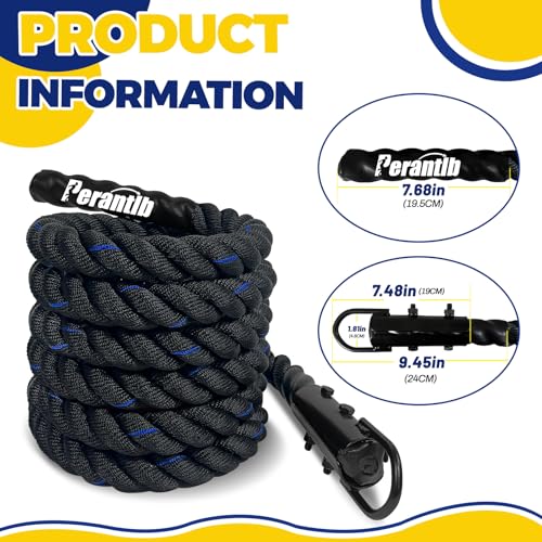 15ft 1.5in Polyester Climbing Rope with Heavy Duty Hook – 1000LBS Capacity, Outdoor Rescue & Escape
