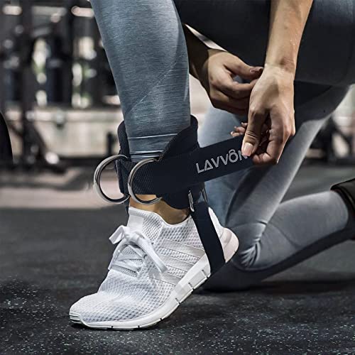 Adjustable Padded Ankle Straps for Cable Machines - Glute Kickback Workout