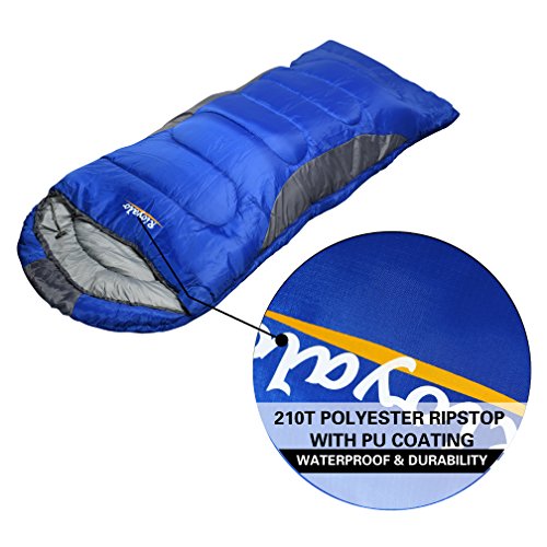 Royal Blue 0 Degree Winter Sleeping Bag for Adults – 74.8in x 30.7in, 5F-32F, Big & Tall