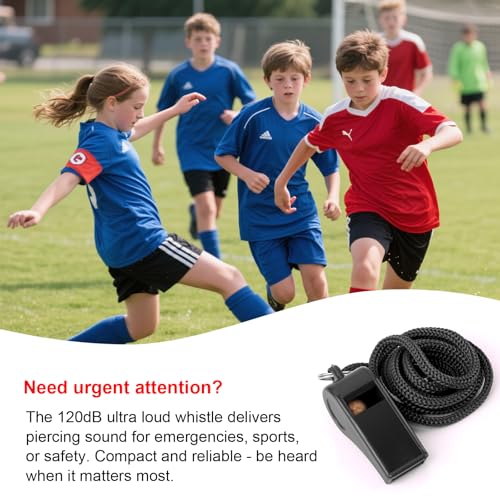 Seakii 24 Pack Loud 120dB Sports & Referee Whistles with Lanyards