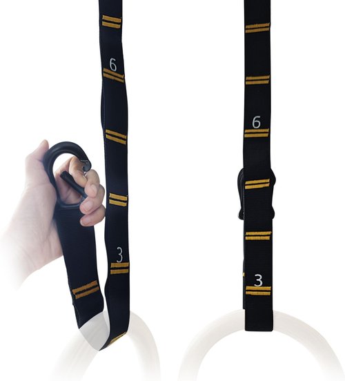 Adjustable Gymnastic Rings Straps by [Brand Name] - 8.2FT Long, 1000LBS Capacity | Perfect for Home Gym DIY