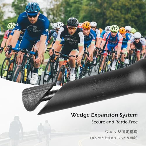 Bike Stem Riser Adapter 150mm - 28.6mm Quill Stem Converter - Black
