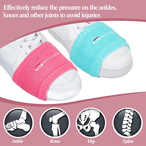 Geyoga Dance Shoe Covers Socks for Dancing on Smooth Floors, 8 Pairs, Black, Gray, Red, Blue