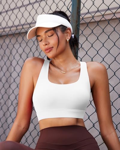 RUNNING GIRL Medium White High Impact Sports Bra for Women - Supportive Workout & Moulded Cup
