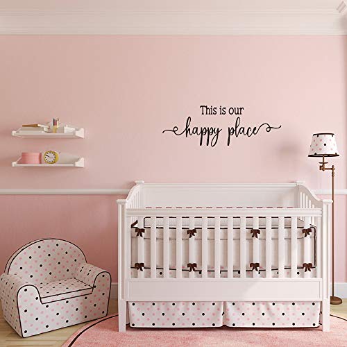 This is Our Happy Place - Carved Letters Sweet Words Wall Decals Vinyl Art Words Home D?cor