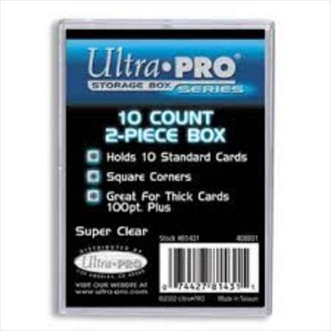 10-Count Standard Size Trading Card Hard Plastic Case Holders