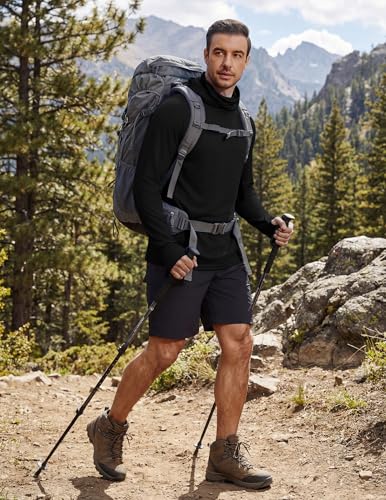 UPF 50+ Sun Protection Hoodie with Mask - Black, X-Large