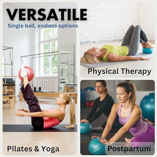 9-Inch Pilates Ball - Anti-Burst Exercise Ball for Rehab & Yoga