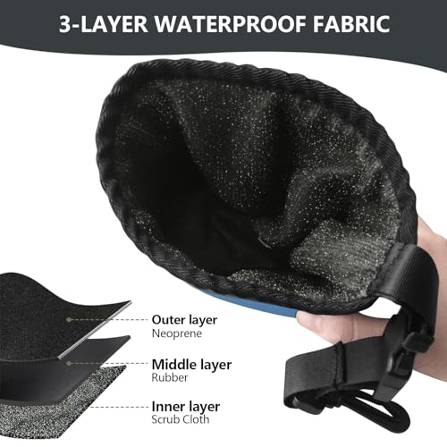 Golf Club and Ball Cleaner Bag - Waterproof Microfiber Wipes Dirt & Grass, Compact & Detachable Clip