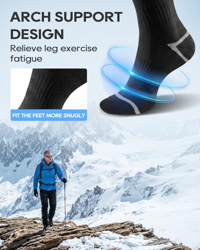 Thermal Knee High Ski Socks - Warm Winter Socks for Hiking and Snowboarding