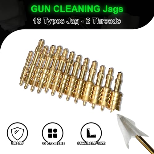 Solid Brass .22 Caliber Gun Jags - 3 Pack Bore Cleaner