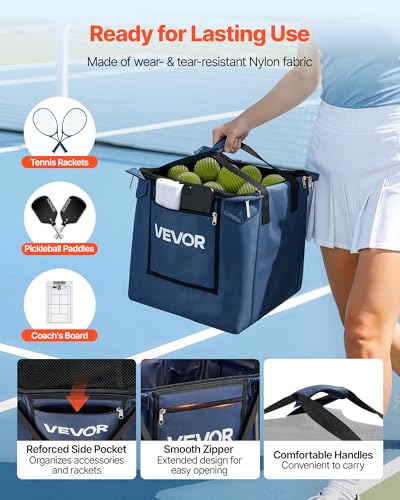 3-in-1 Tennis & Pickleball Ball Hopper - Holds 150 Balls