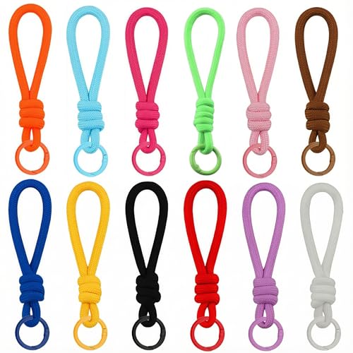 Colorful Round Carabiner Clips - 48pcs 1 Inch Key Ring Set