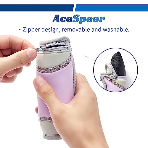 AceSpear Purple 1lb Hand Weights Pair for Women Men - Soft, Detachable Dumbbells